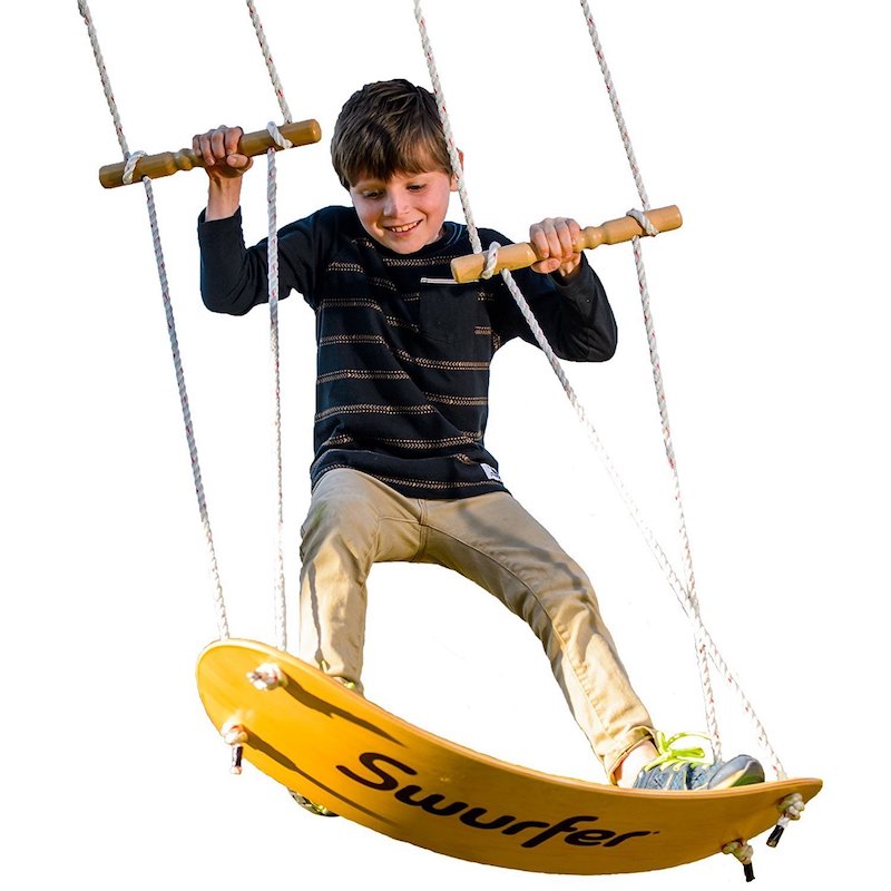 Cool backyard swings for kids: The Swurfer