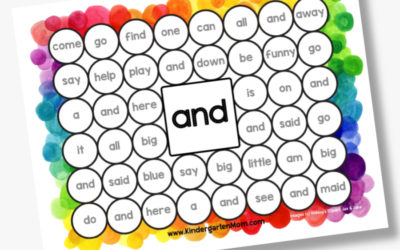 Free (mostly) printables for kindergarten sight word help, 12 ways