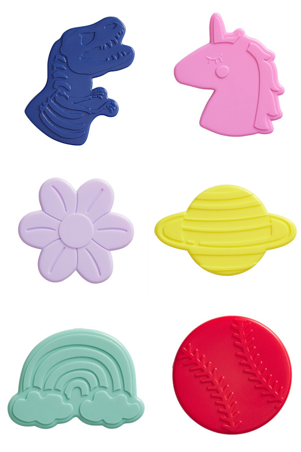 Fun lunch box accessories: Colorful ice packs in different shapes from PBK