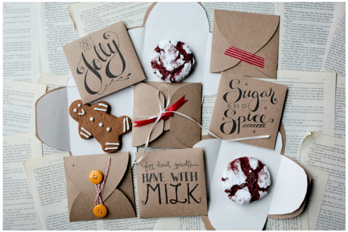 Printable Christmas Cookie gift sleeves from Going Home to Roost