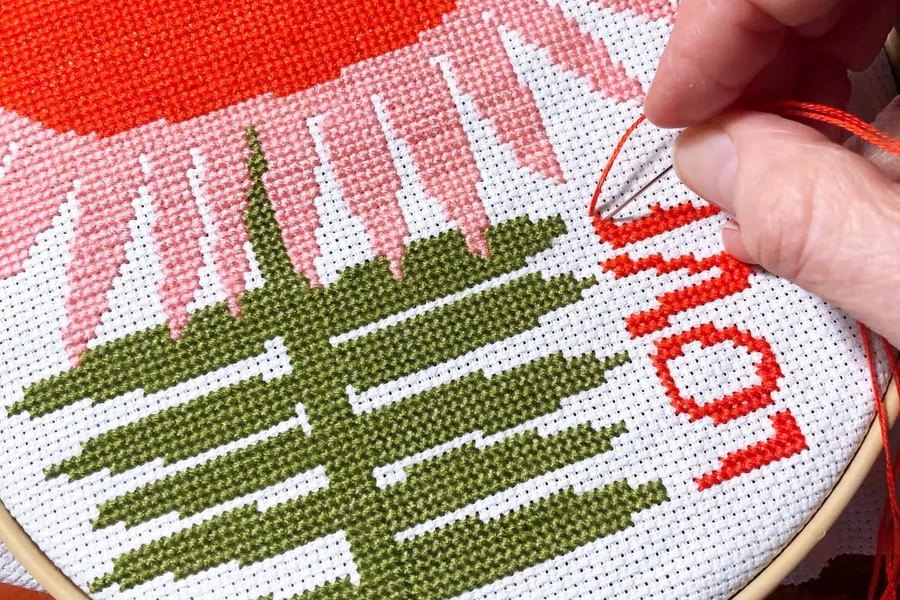 Craft joy with these new limited-time Lisa Congdon cross-stitch kits