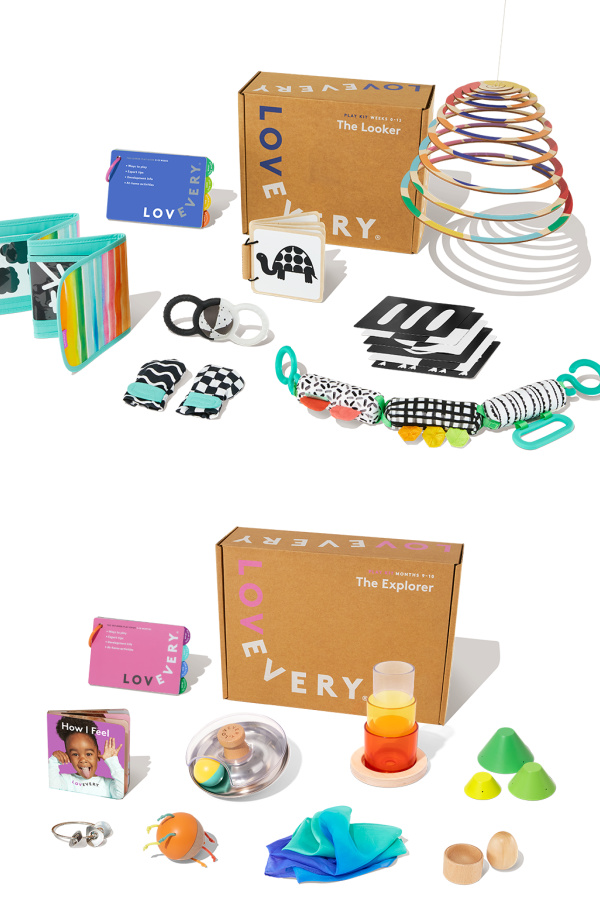 LovEvery Baby subscription play boxes for babies by developmental stage: Here, ages 0-12 months