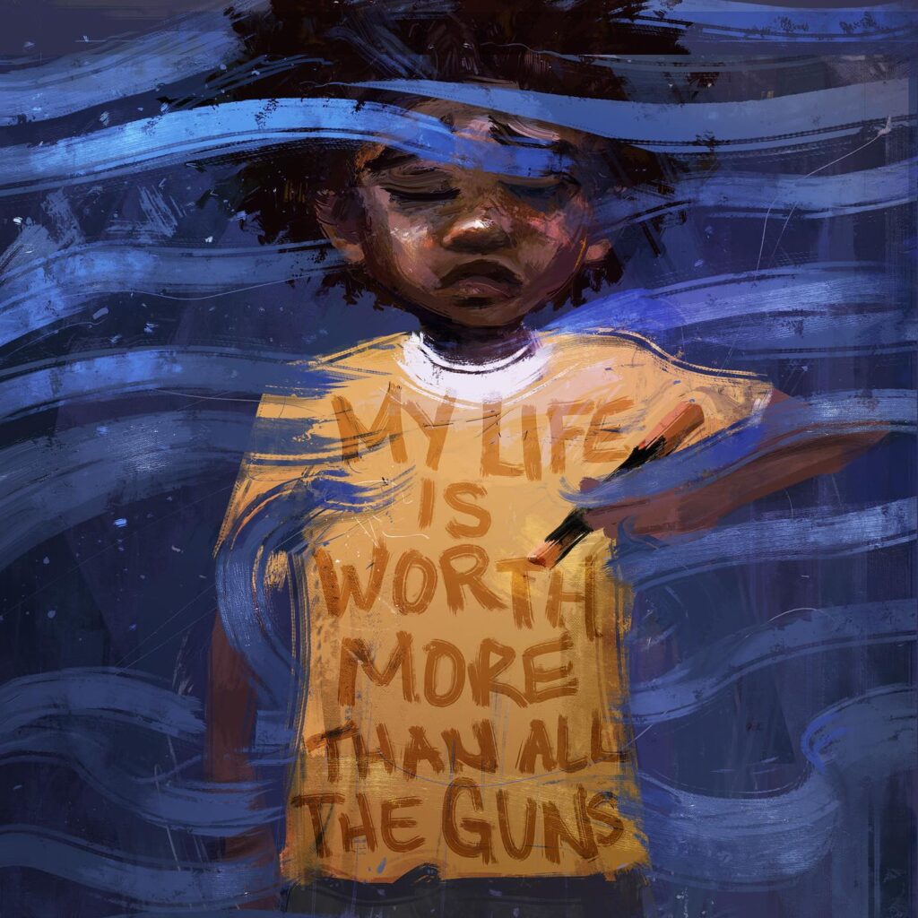 Nicholas Smith artwork from The Artivist: My Life is Worth More Than All the Guns