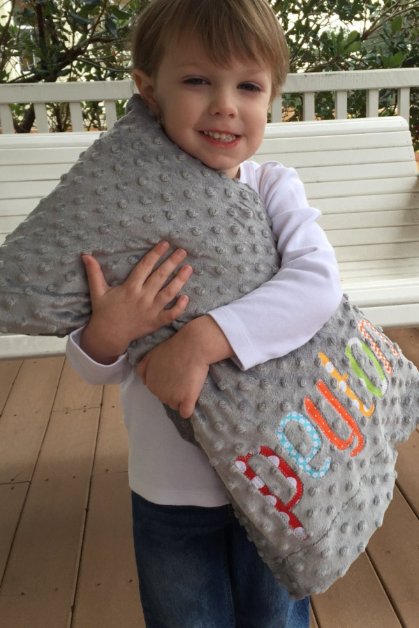 Personalized nap pillow from The Colorful Chicken on Etsy is a lovely way to get preschoolers feeling less anxious about school
