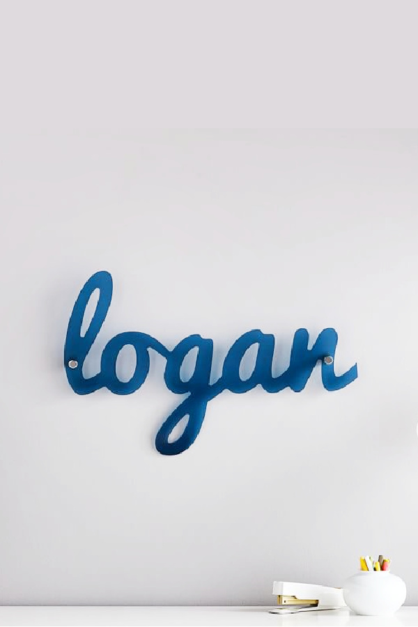 Personalized gifts for kids: This cool acrylic name sign from Pottery Barn Kids comes in lots of colors Personalized gifts for kids: This cool acrylic name sign from Pottery Barn Kids comes in lots of colors
