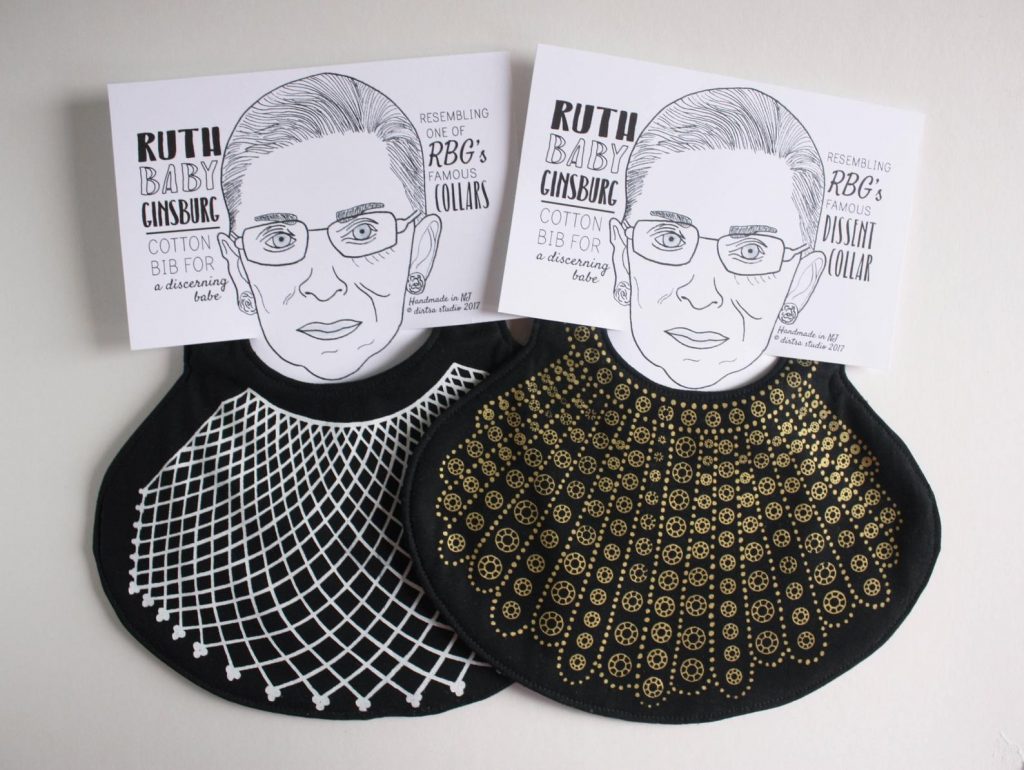 Best feminist baby gifts: RBG dissent collar baby bib