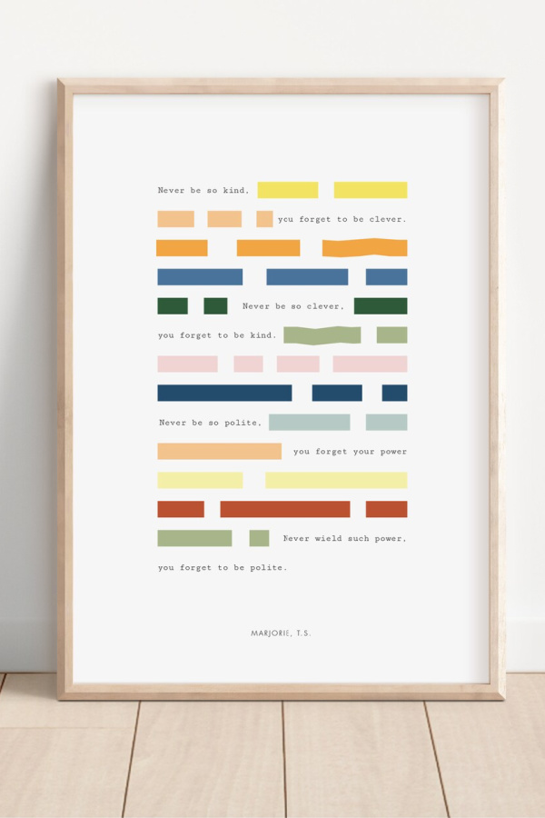 Last-minute gifts: Printable Taylor Swift lyrics artwork from Artie Print Shop