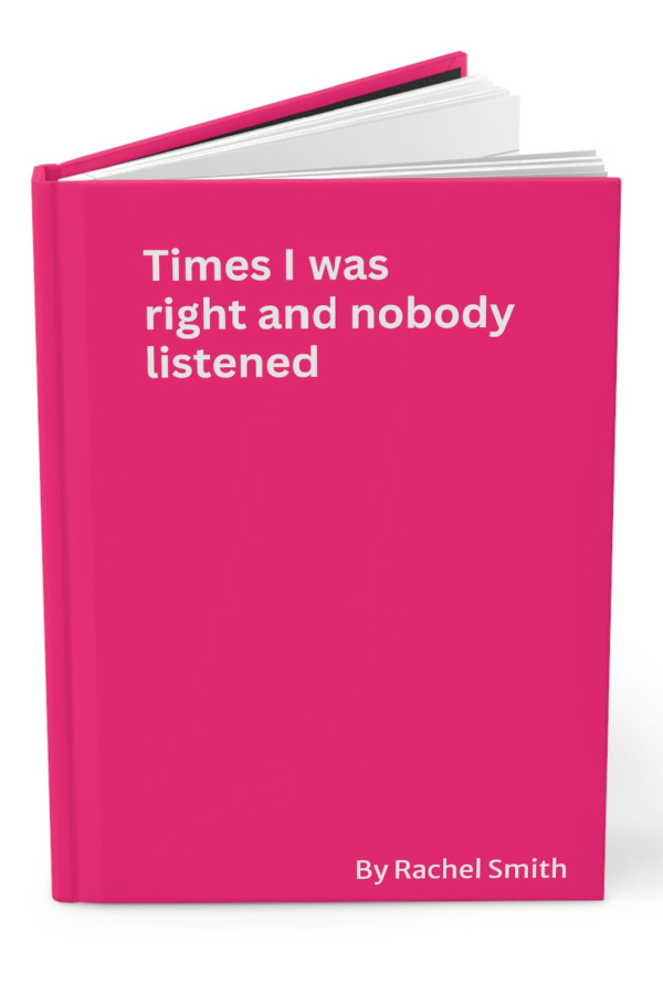 Times I was Right... funny personalized journals from Etsy's Snarky Cubicle