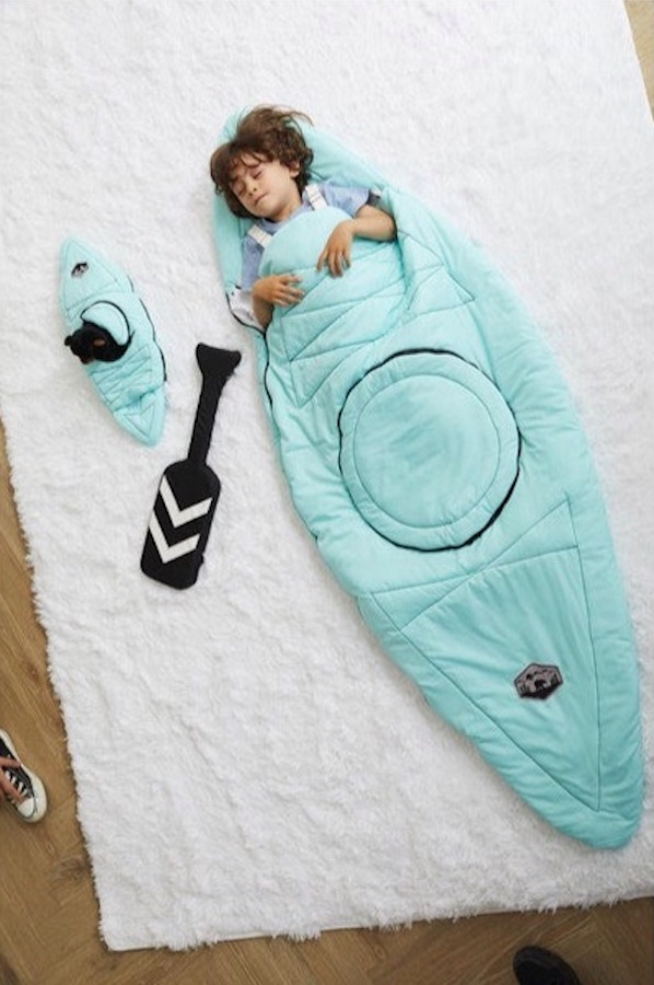Wonder and Wise kayak sleeping bag | The coolest 2 year old birthday gift