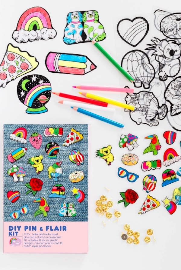 Great gifts for kids under $15: Yellow Owl Workshop Pin & Flair Kit